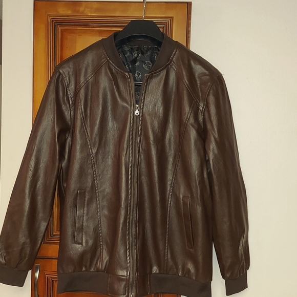 ANZHIGUO (58) 100%PU JACKET BROWN. INSIDE LOGO JPNZ. - Picture 1 of 9